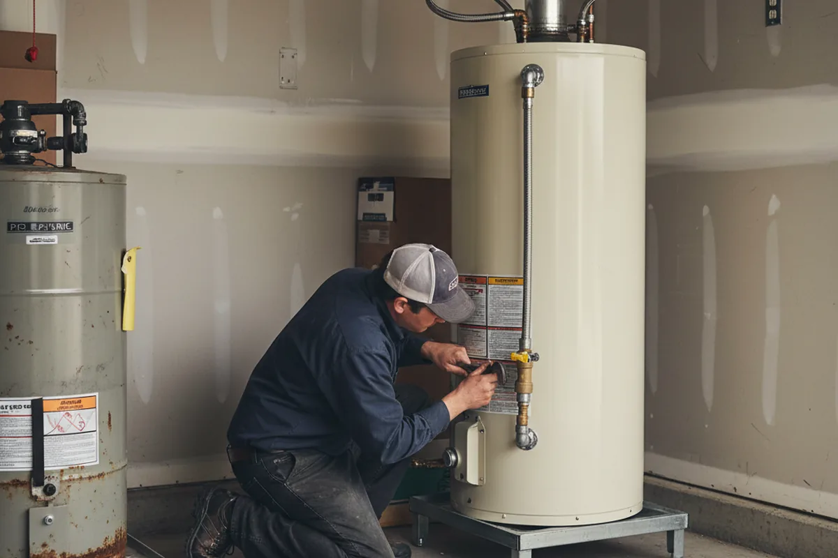 Water heater and shutoff valve replacement in Fox Island